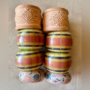 🍀8 Napkin Rings | Eclectic combo of earthy colors and patterns | Fun and unique
